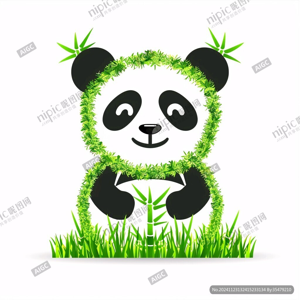 卡通熊猫素材