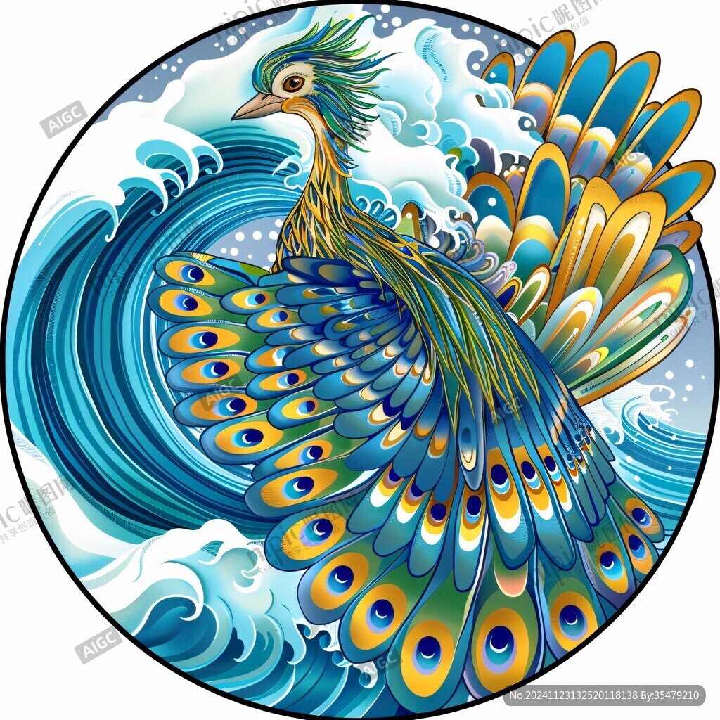 凤凰球插画