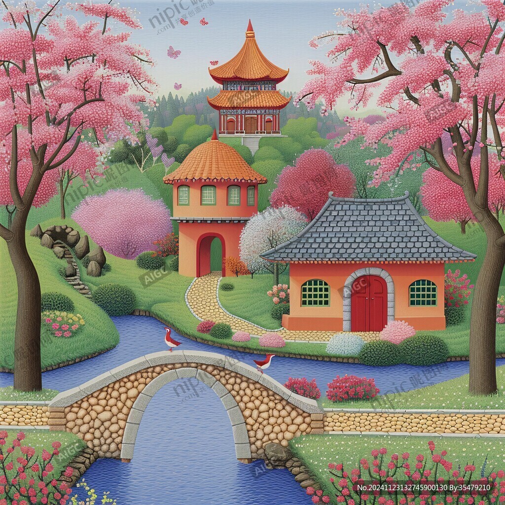 皇家园林插画