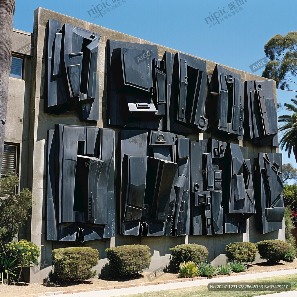 学校立体字