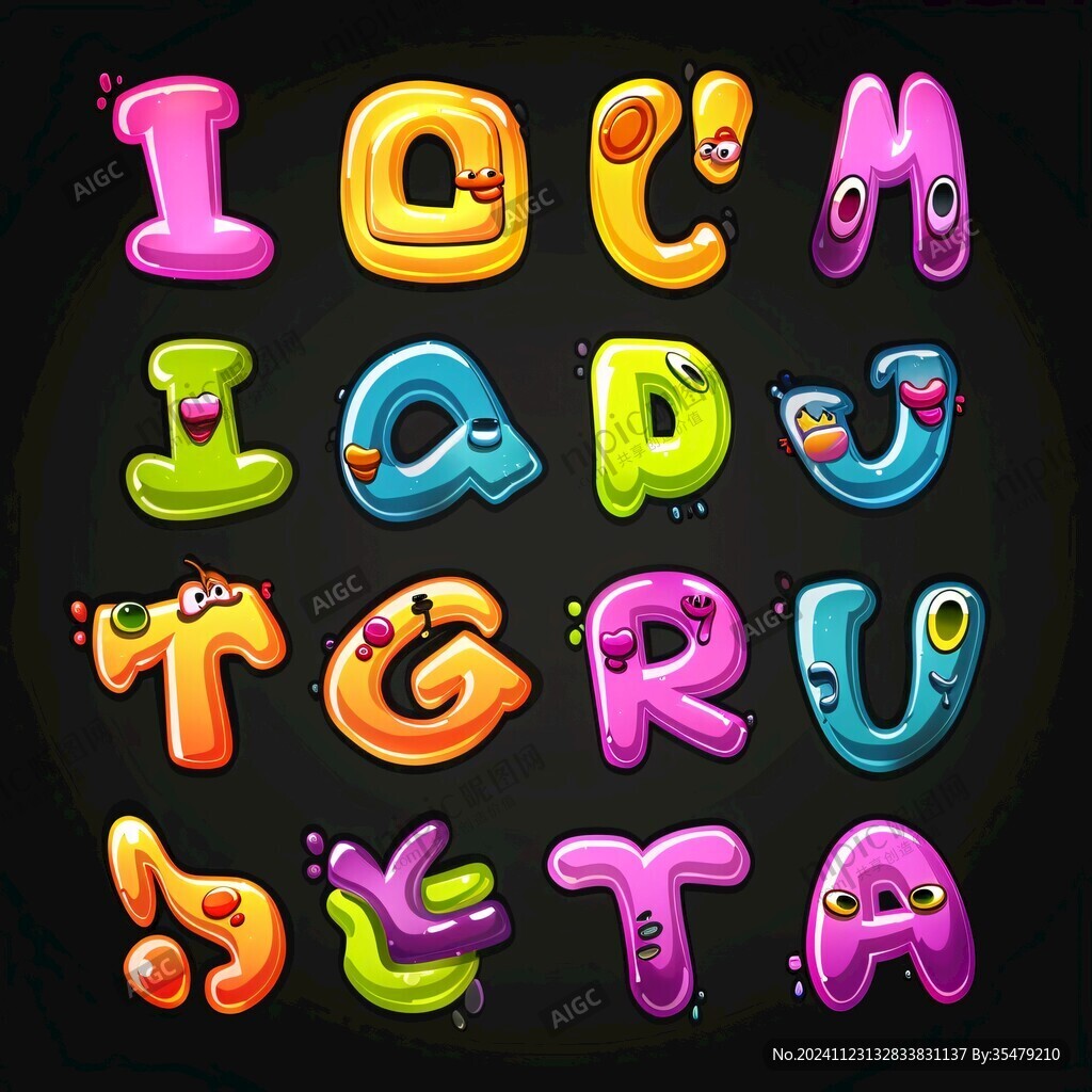 卡通字设计立体字