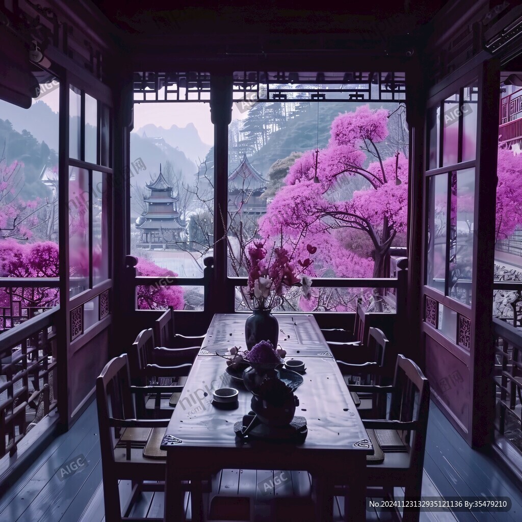 楼阁花影