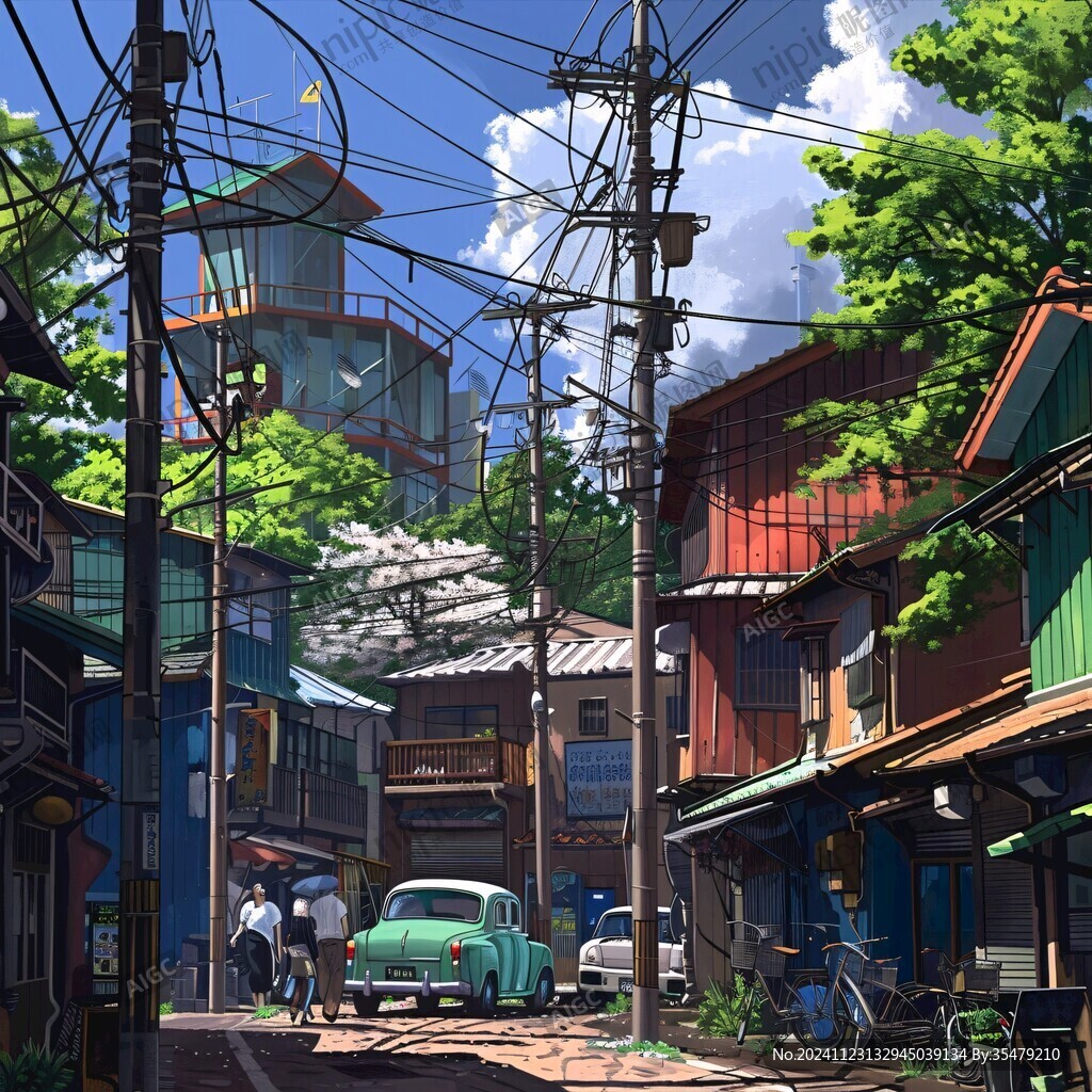 动漫场景插画