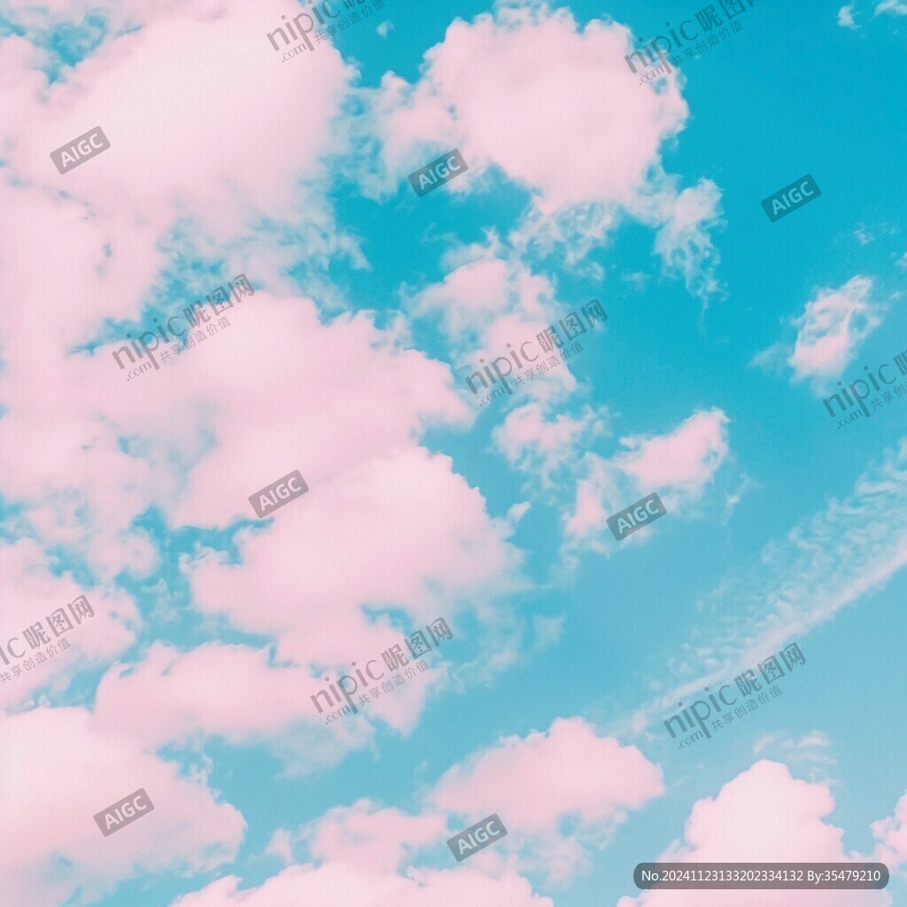糖果色蓝天白云