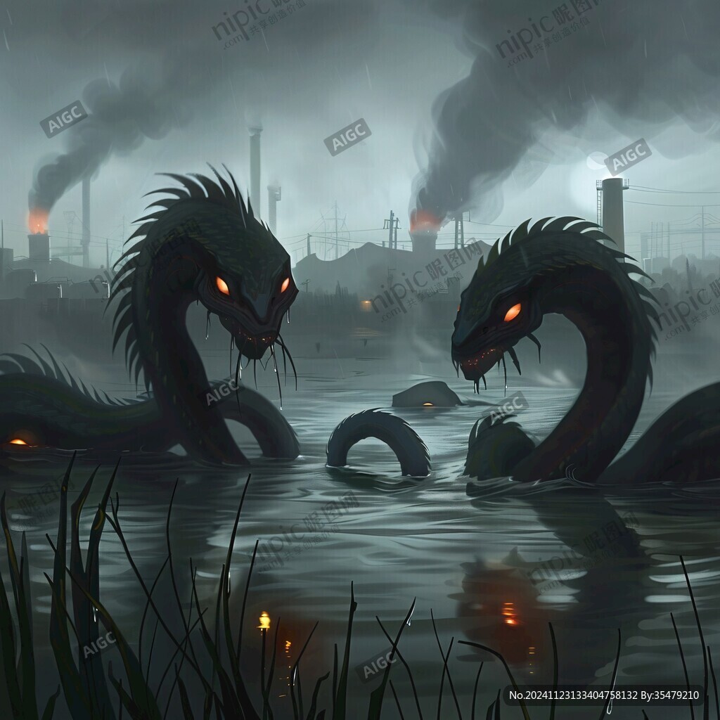 怪物场景插画