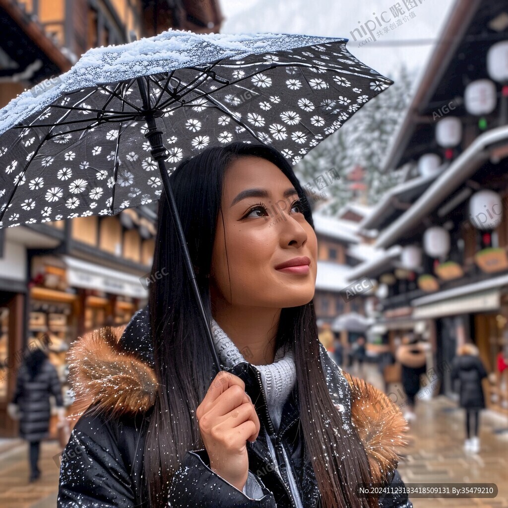 打着油纸伞