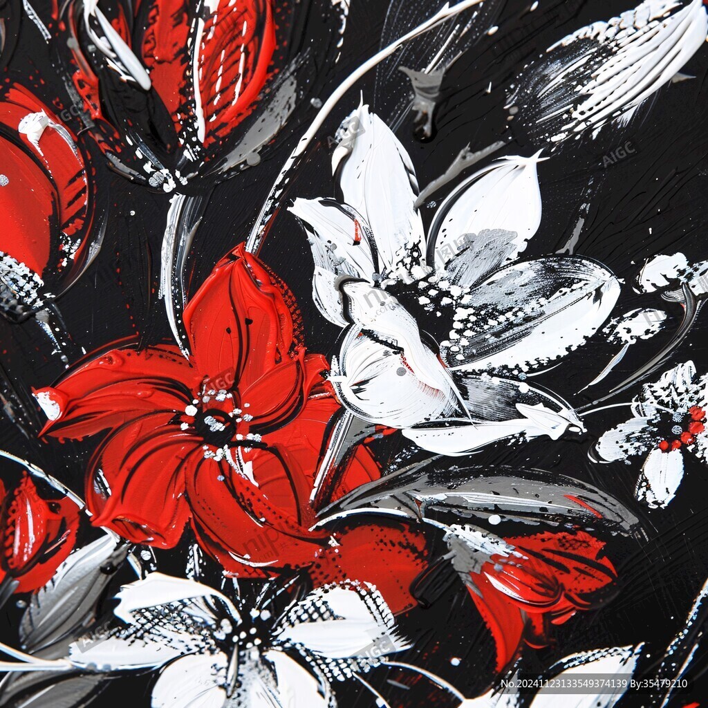 现代花满版花印花绣花