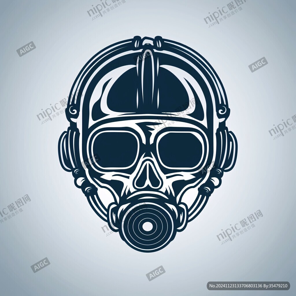 防毒面具标志
