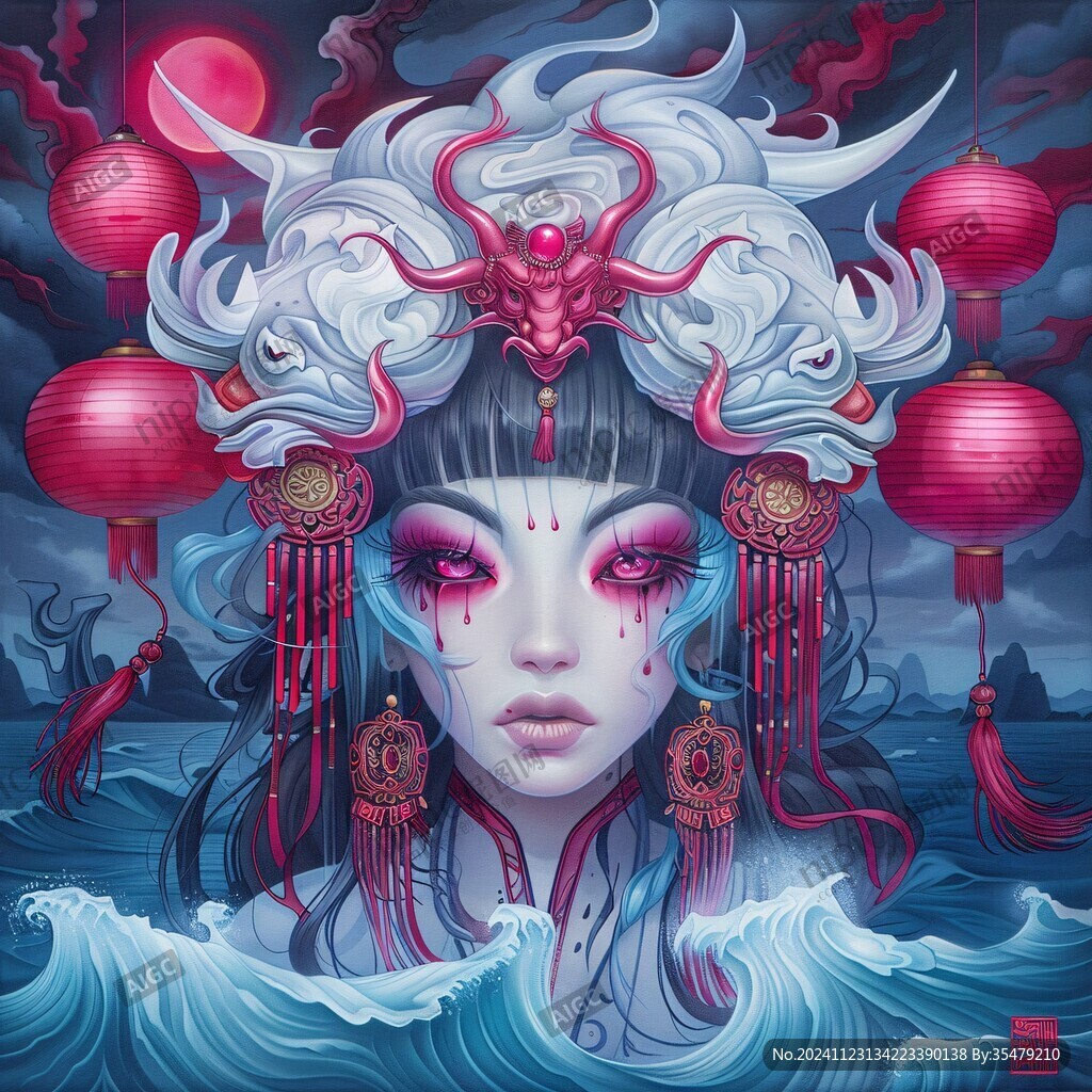 半面妆人物