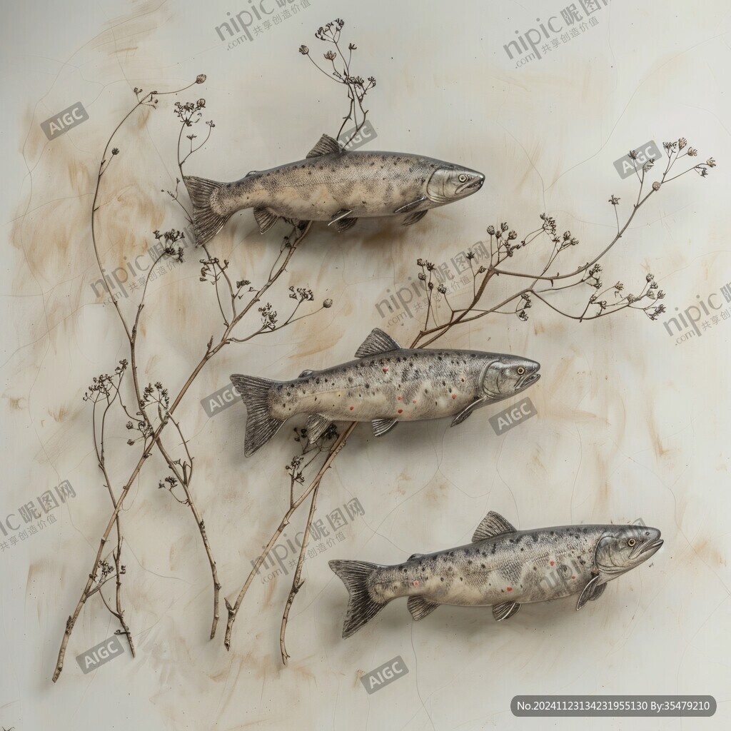 獬豸鱼皮画