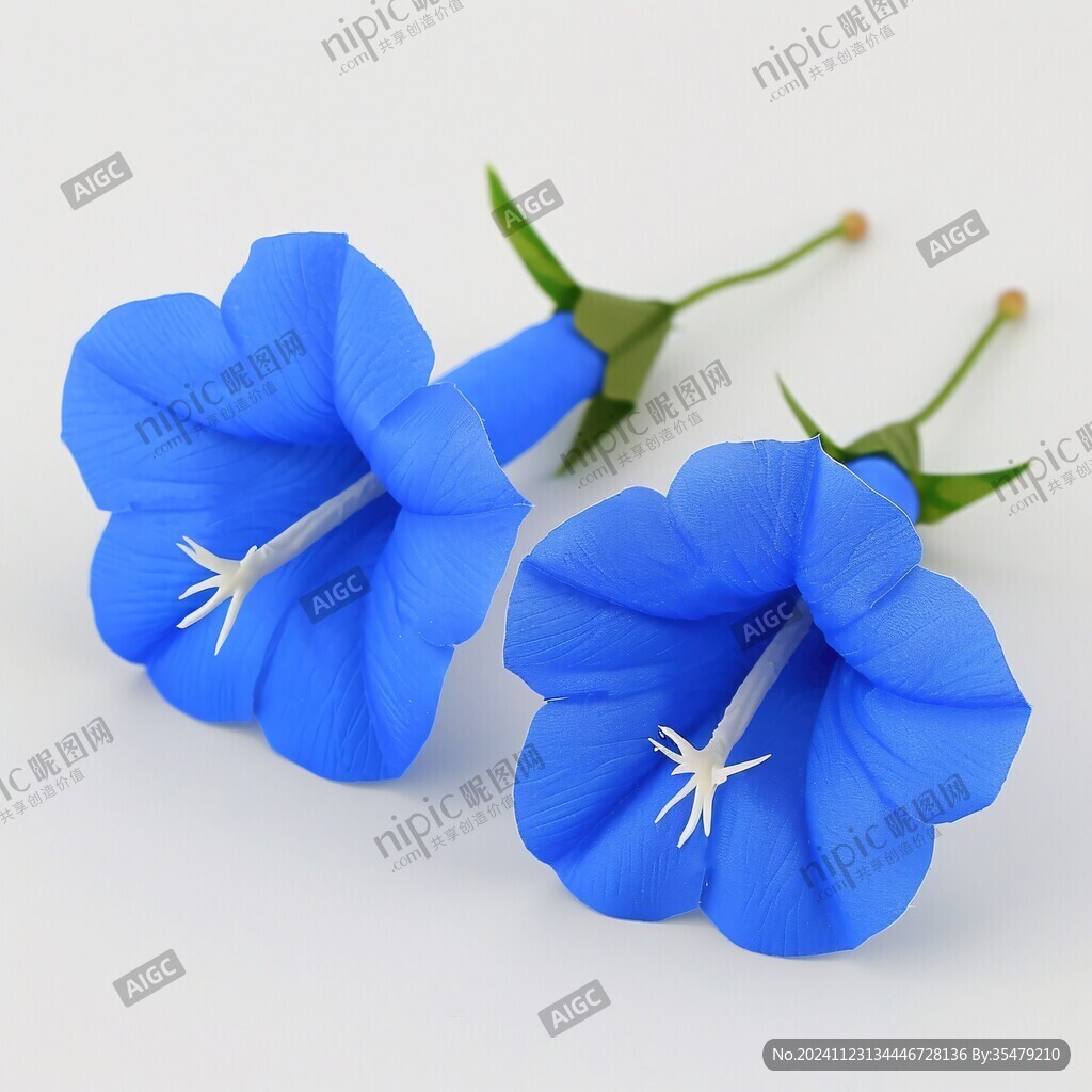 蓝色牵牛花素材