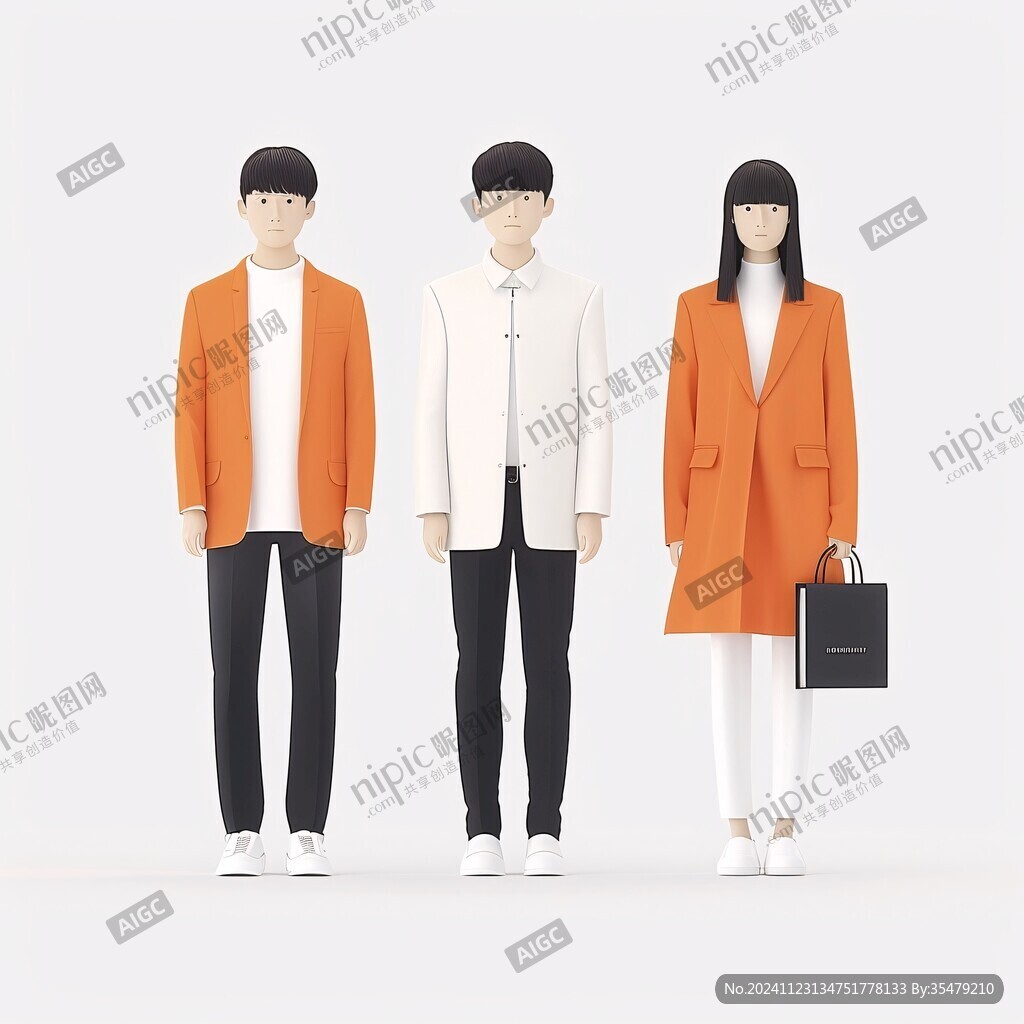 男女服装模特