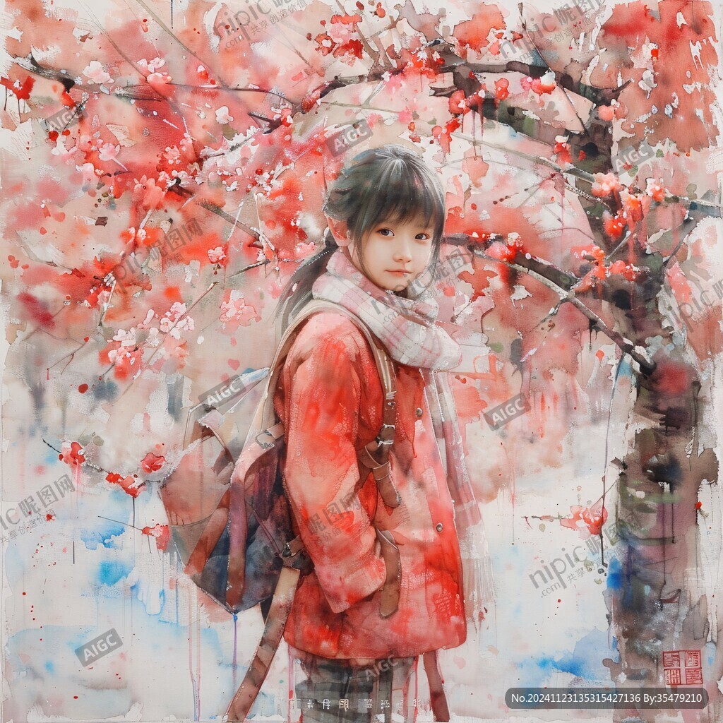 水彩红楼人物