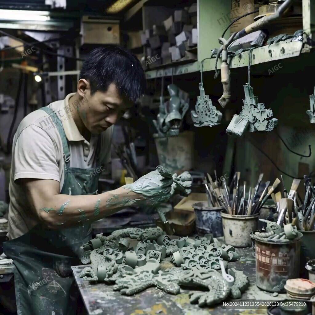 雕塑厂作坊