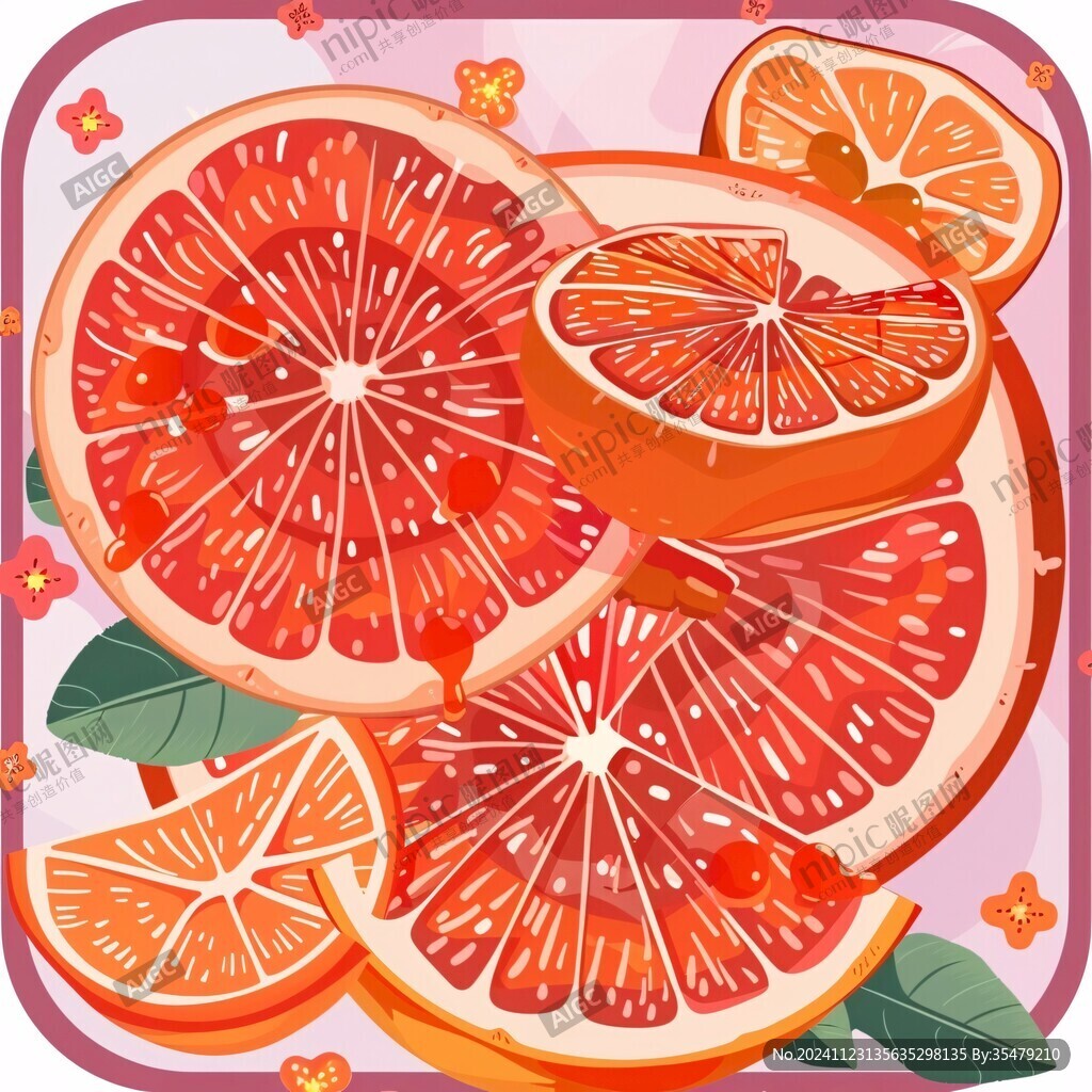 西柚插画