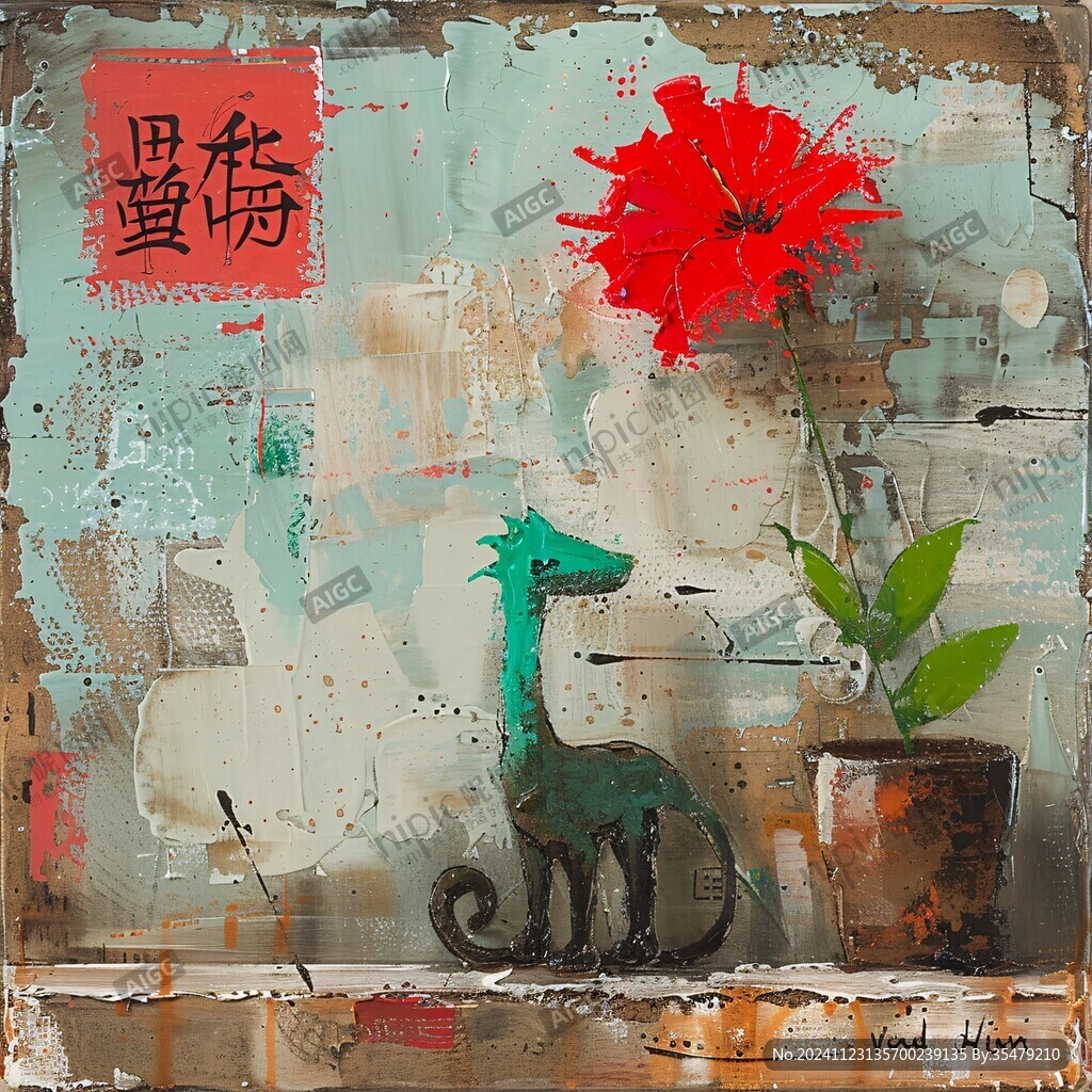 马艺术砖墙画
