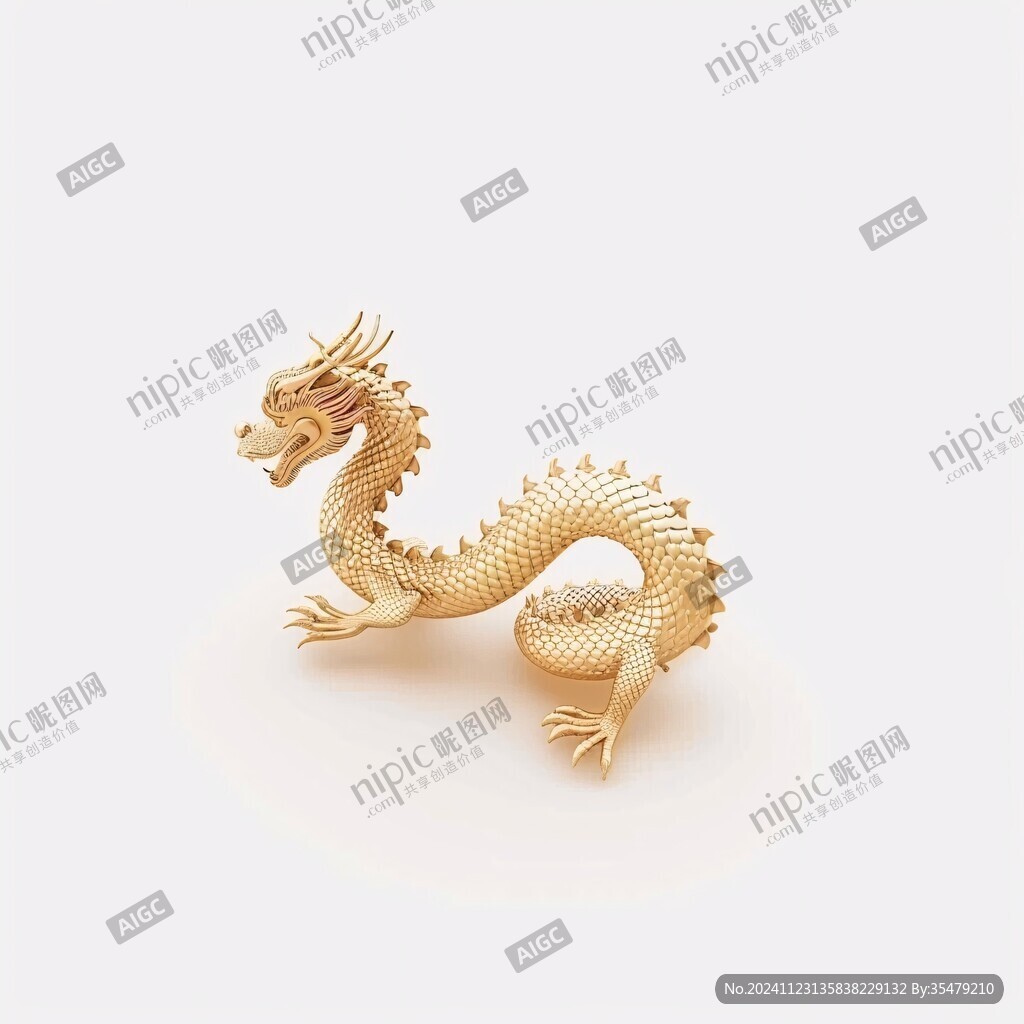 龙图案金首饰链坠设计