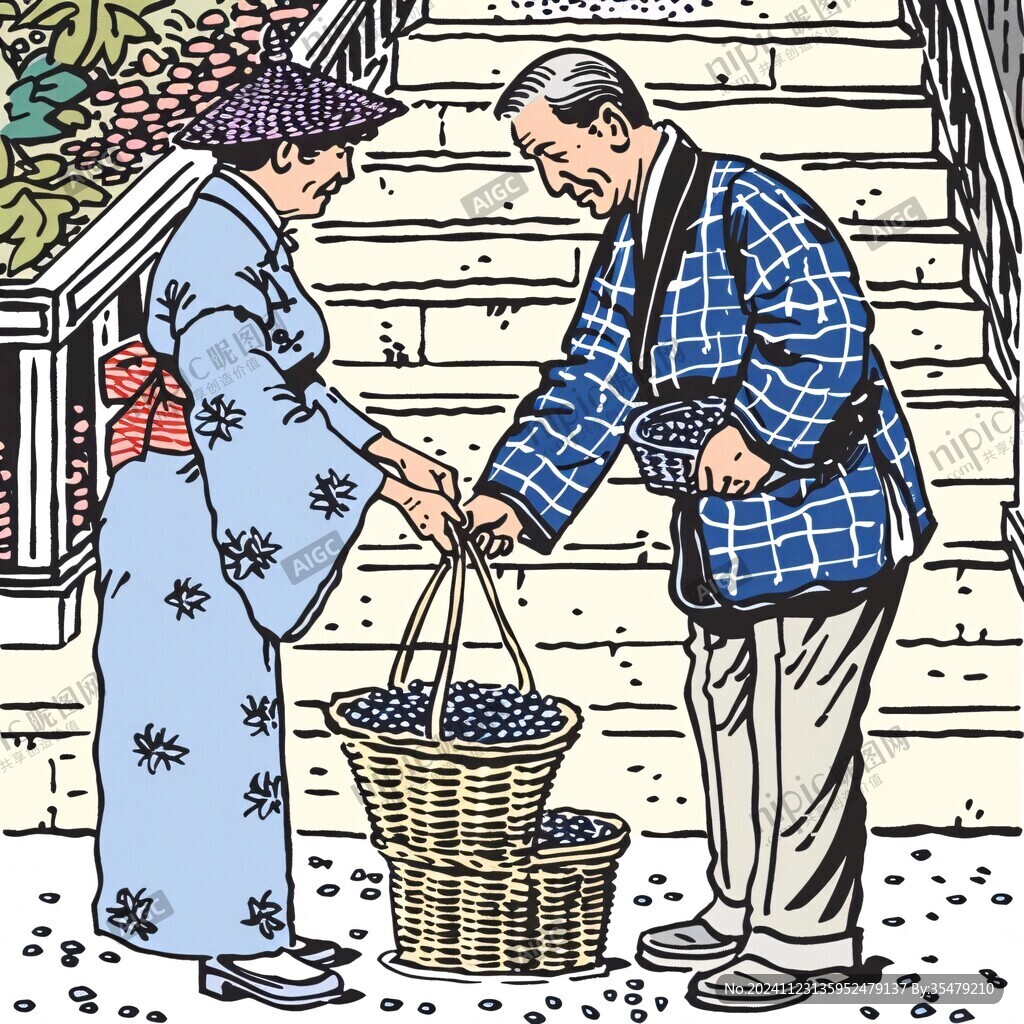 卖枣插画