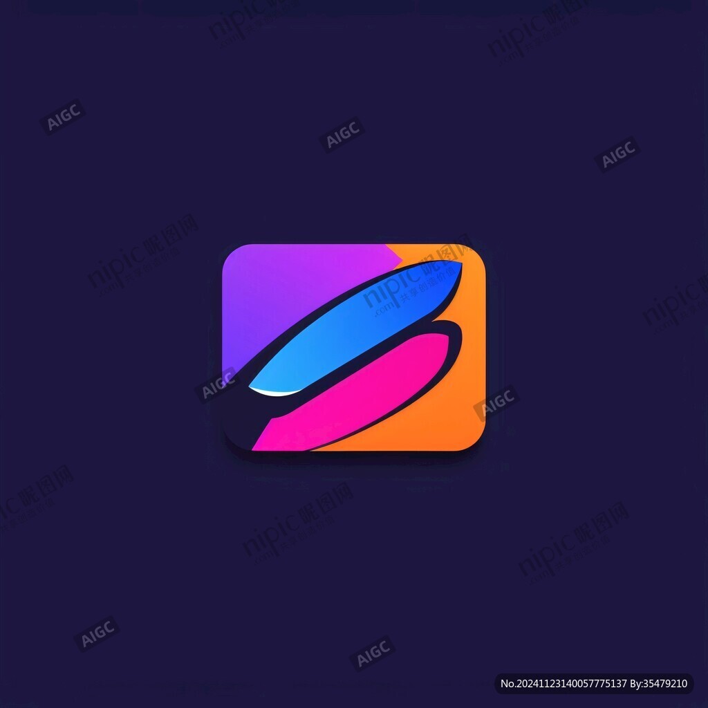 渐变插画logo