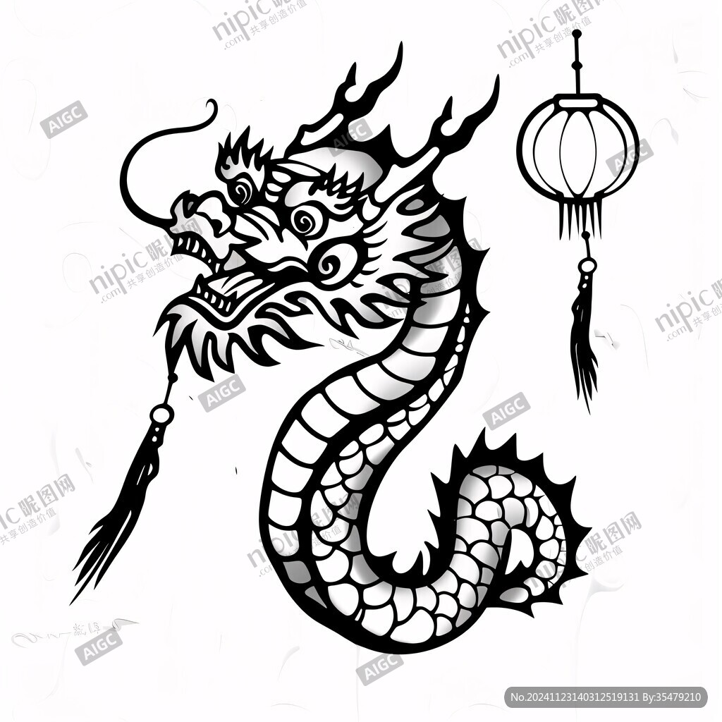 龙年手绘素材