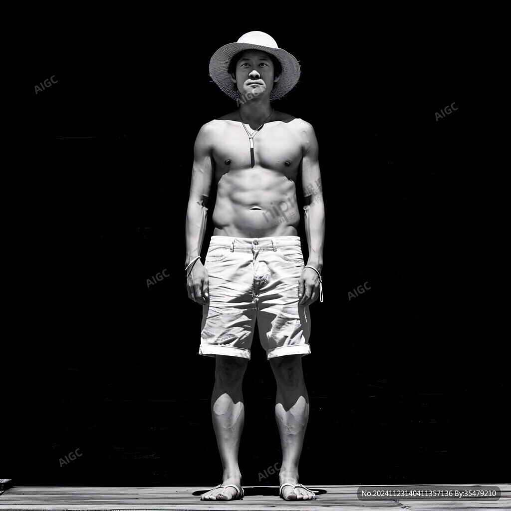 穿泳裤的男人