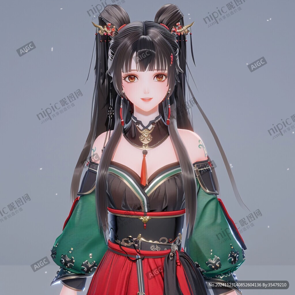 古装半身人物设计