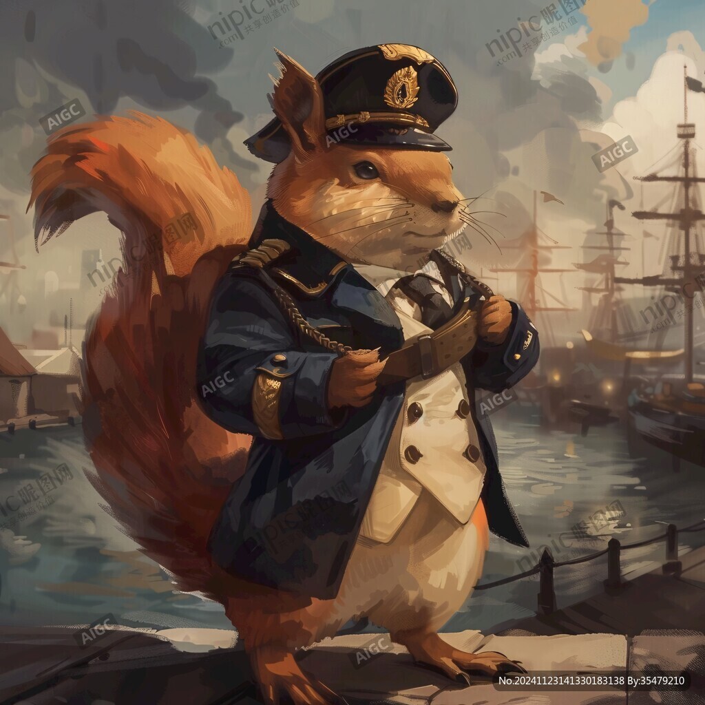 海军动物插画