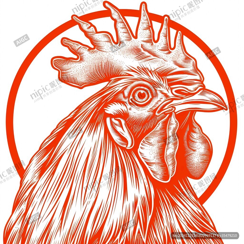 鸡头线稿