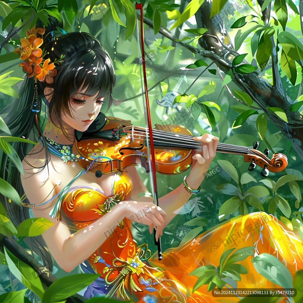 小提琴插画