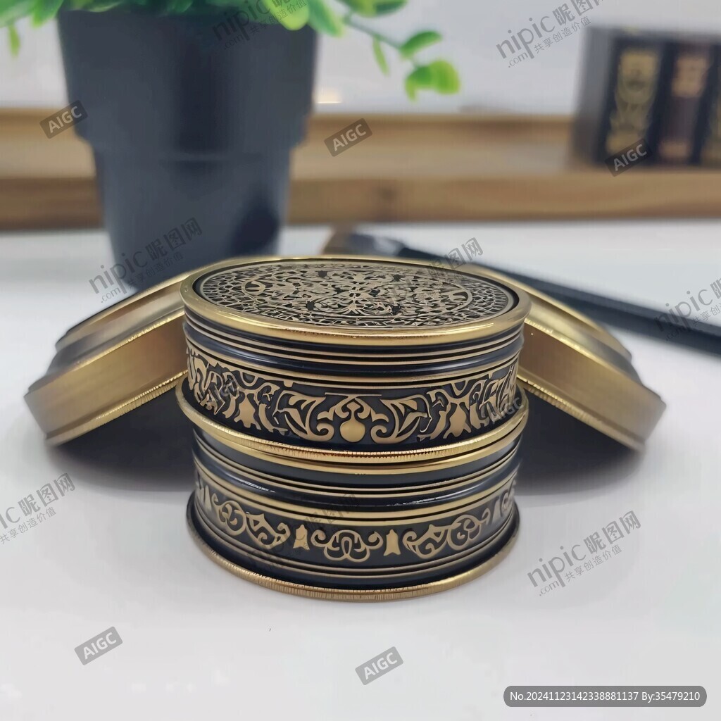 描金粉盒