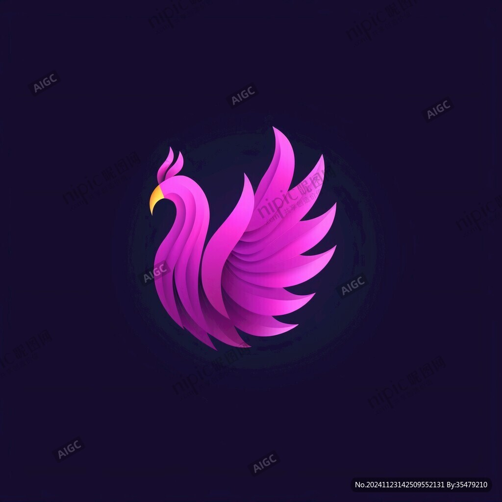 渐变插画logo