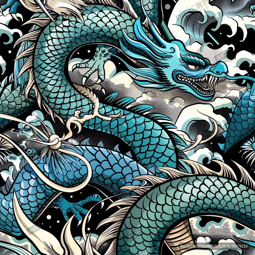 龙包装插画