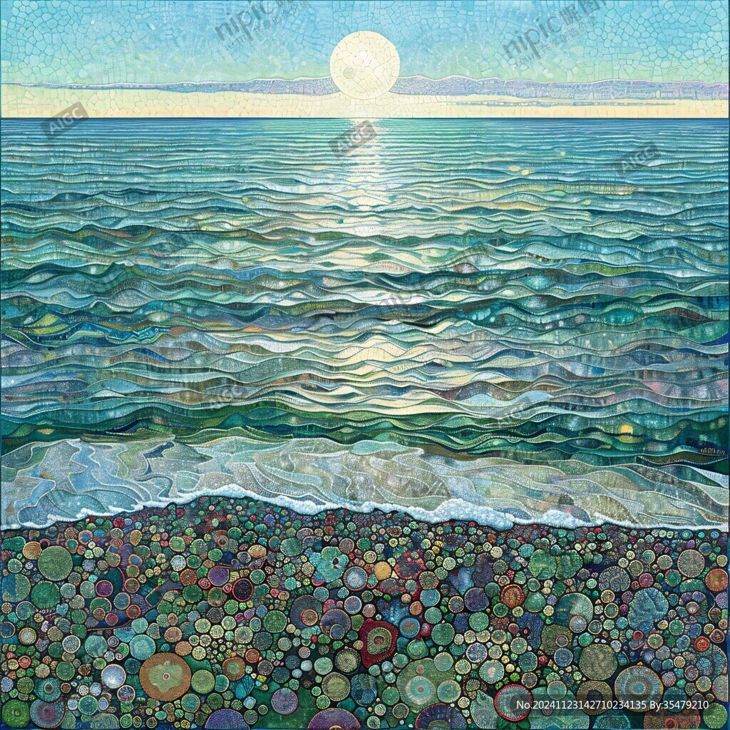 点彩派油画