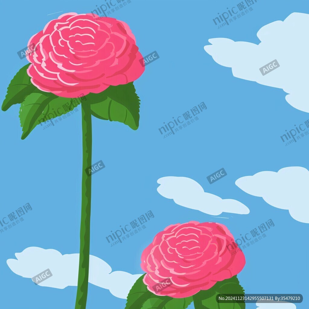 卡通月季花