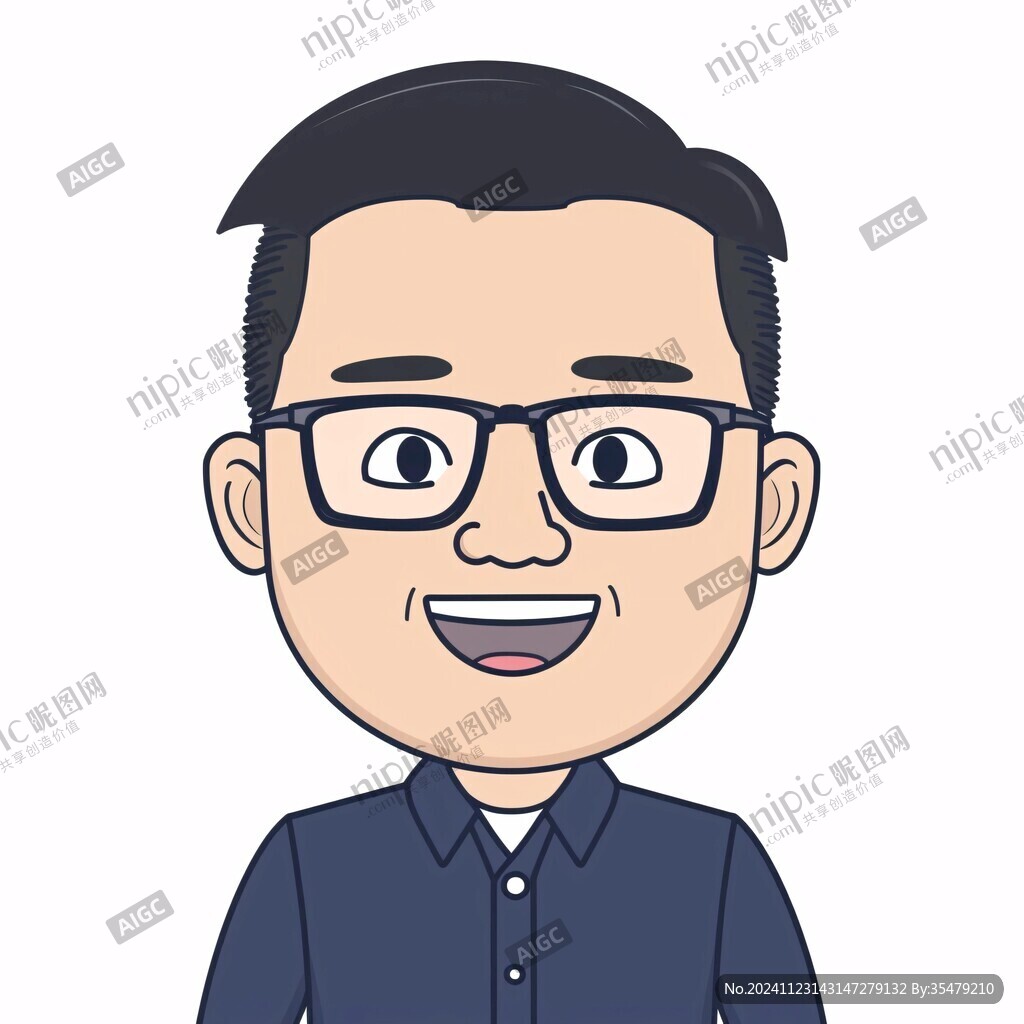 卡通中年大叔头像