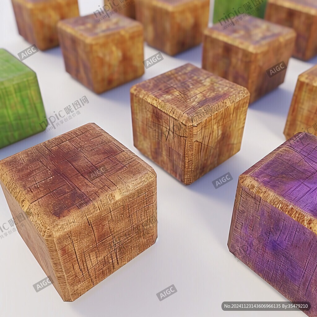 3d木纹立方体