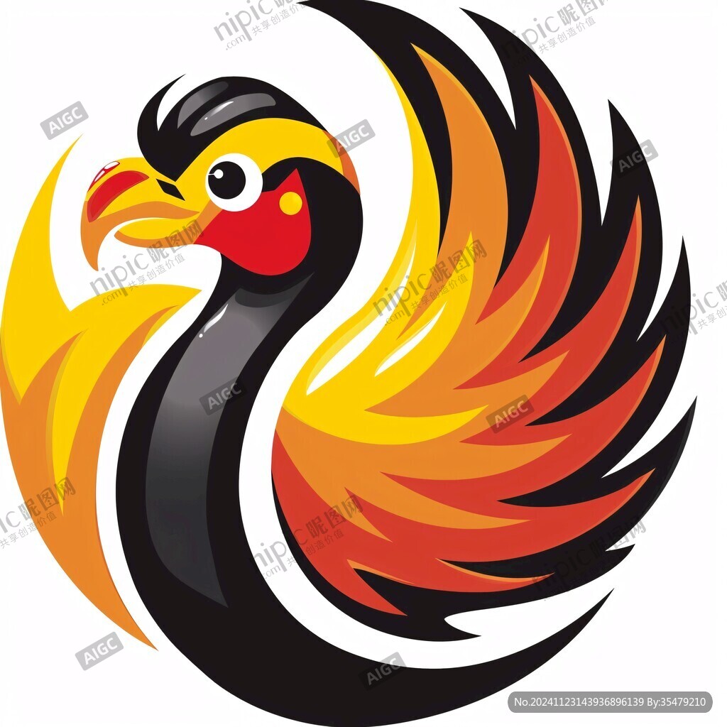 卡通凤凰logo