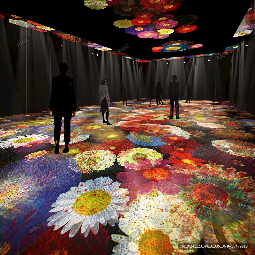 科技展览地板画