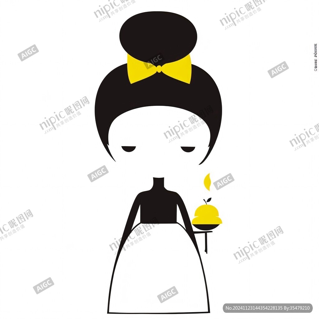 卡通古装女孩logo