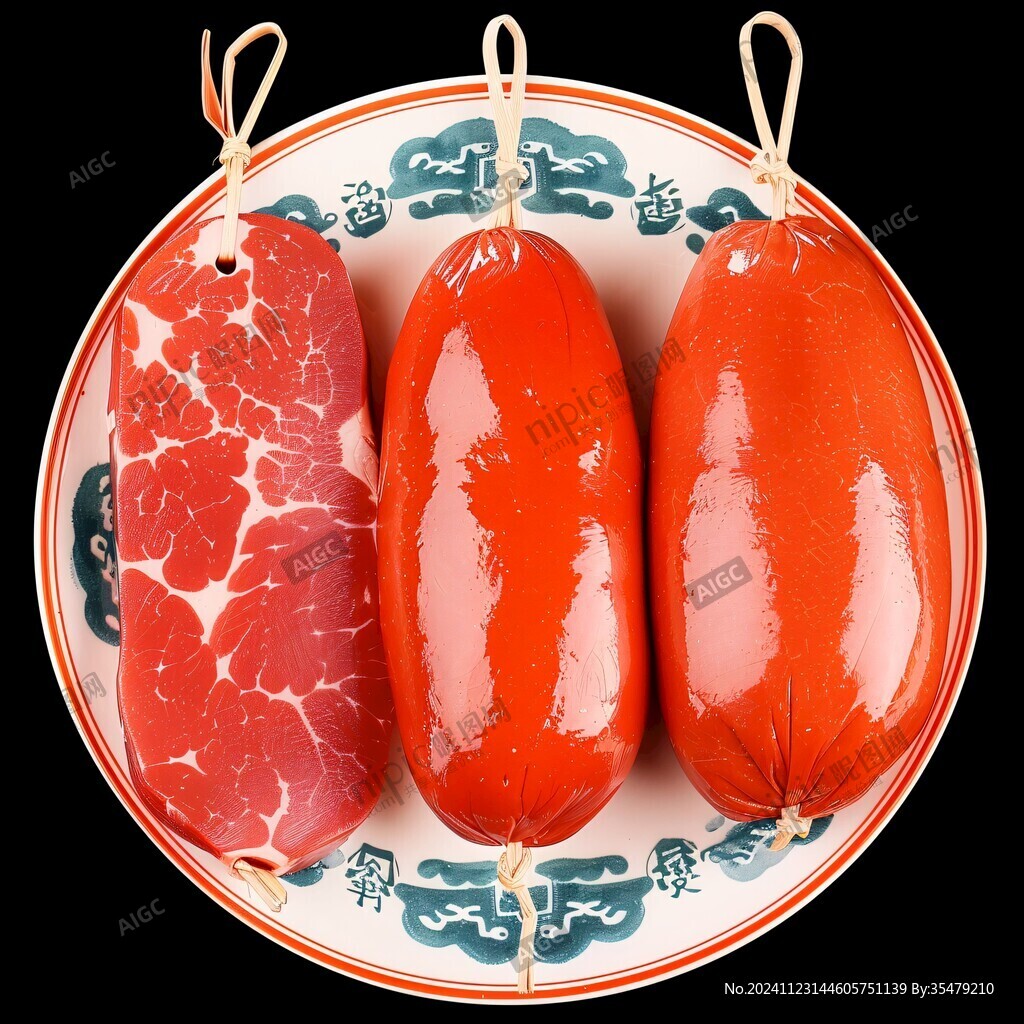 腊肠包装插画