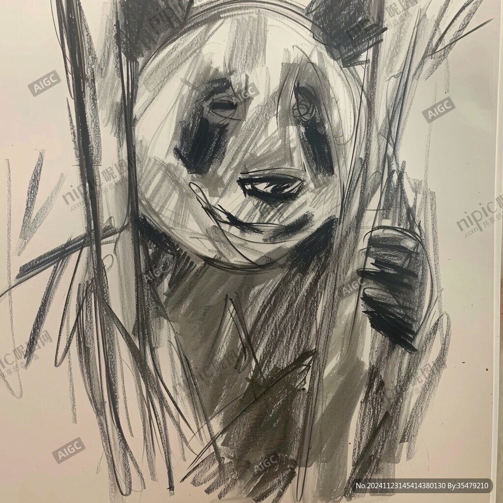 抽象画大熊猫