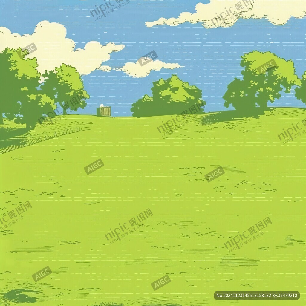 卡通原野背景