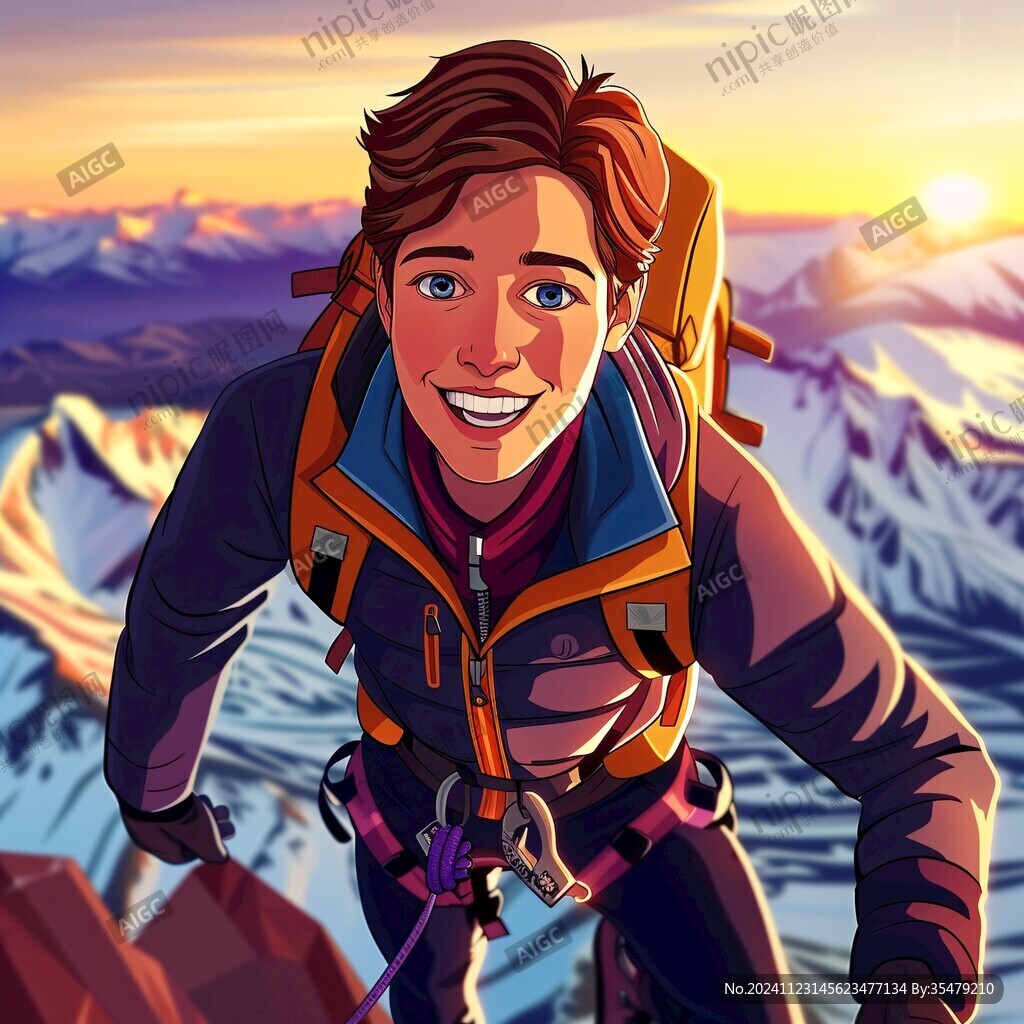 登山插画