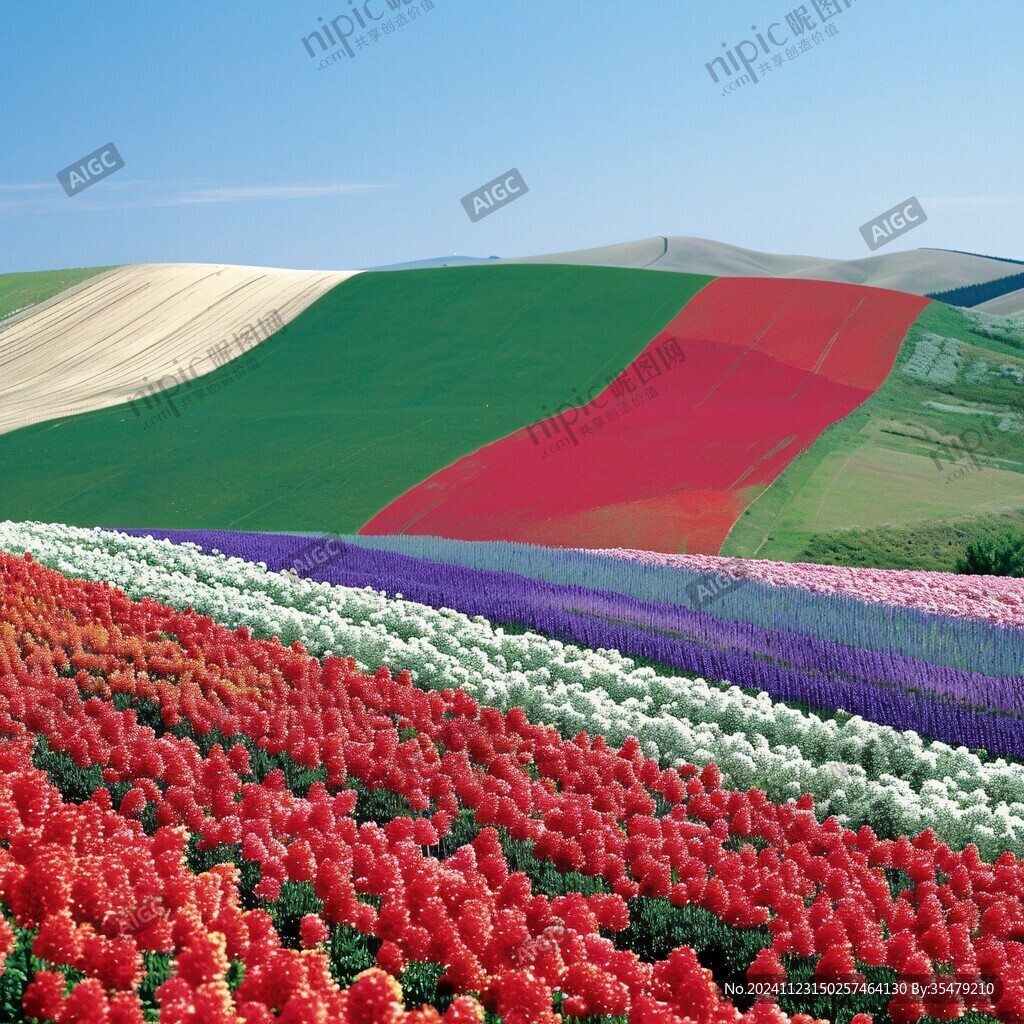 七彩花田风光美景