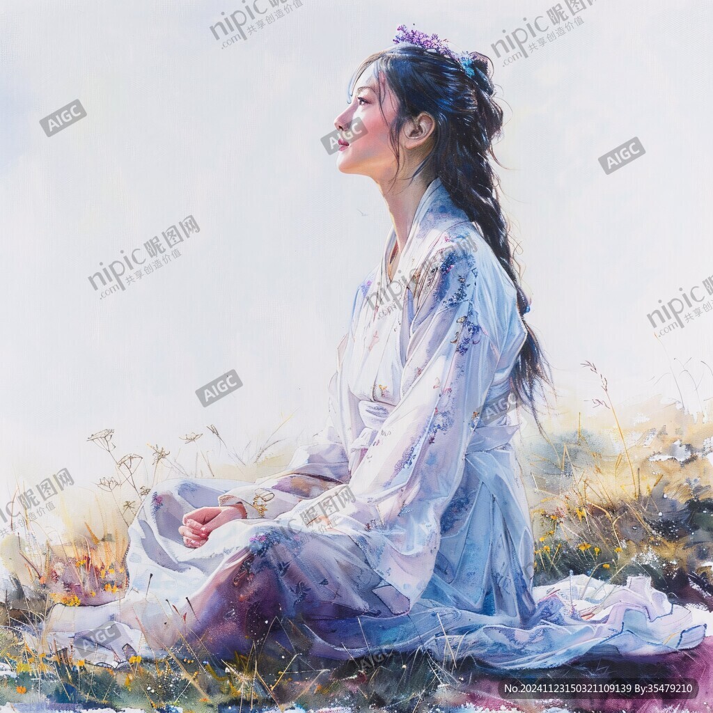 唯美人物油画