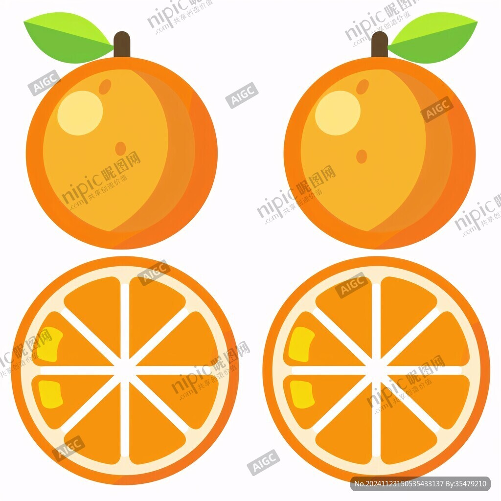 脐橙柑插图