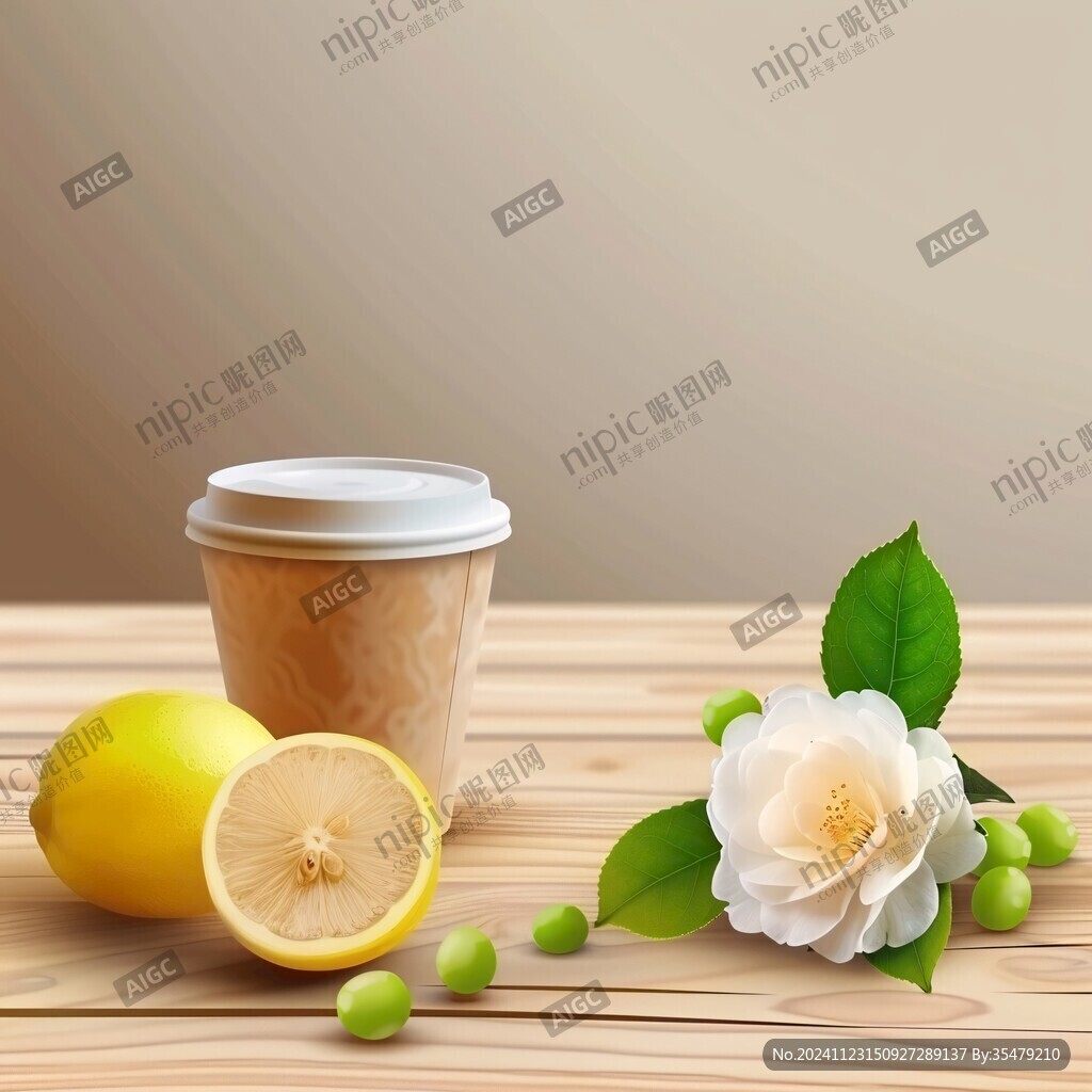 场景咖啡植物插画