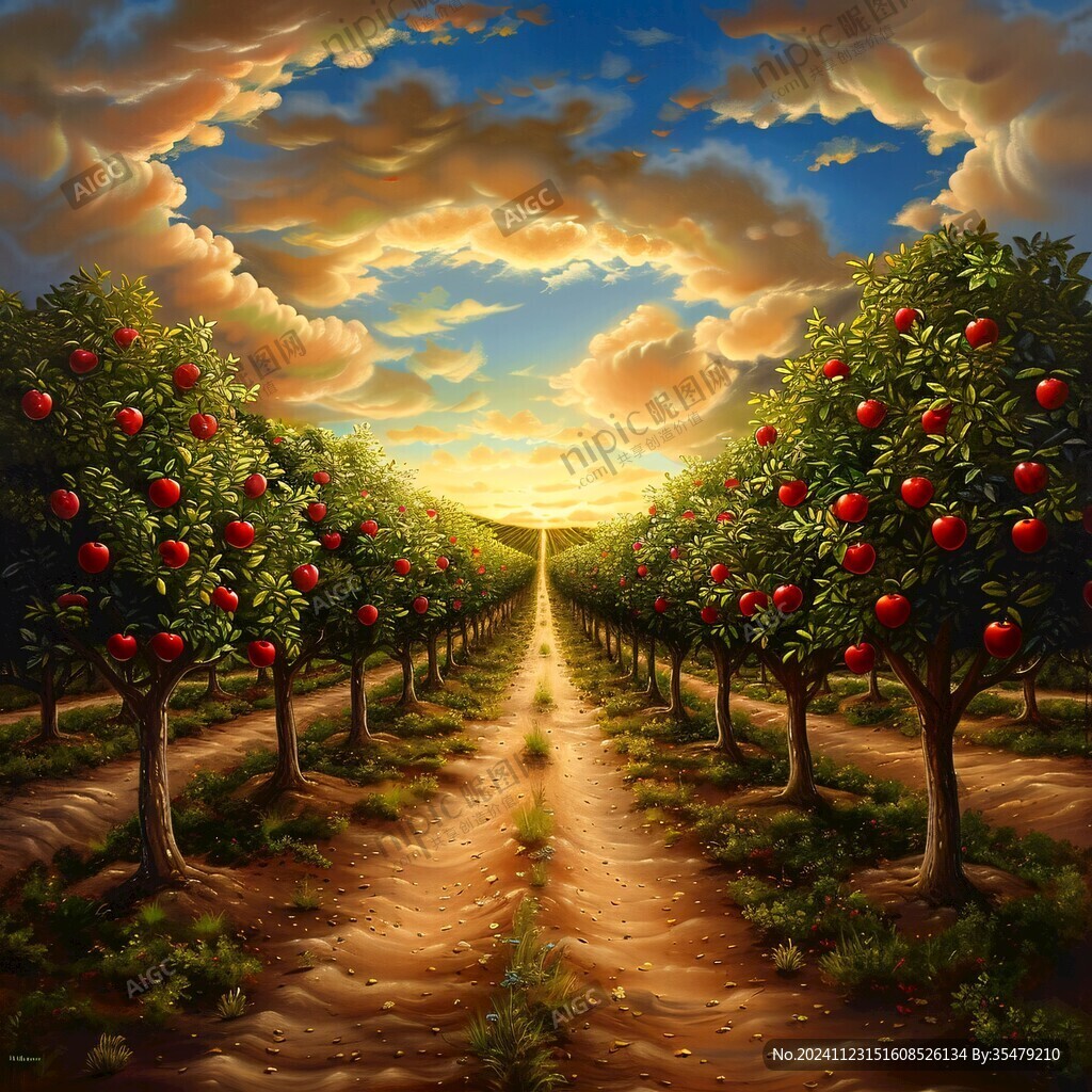 苹果树3d画