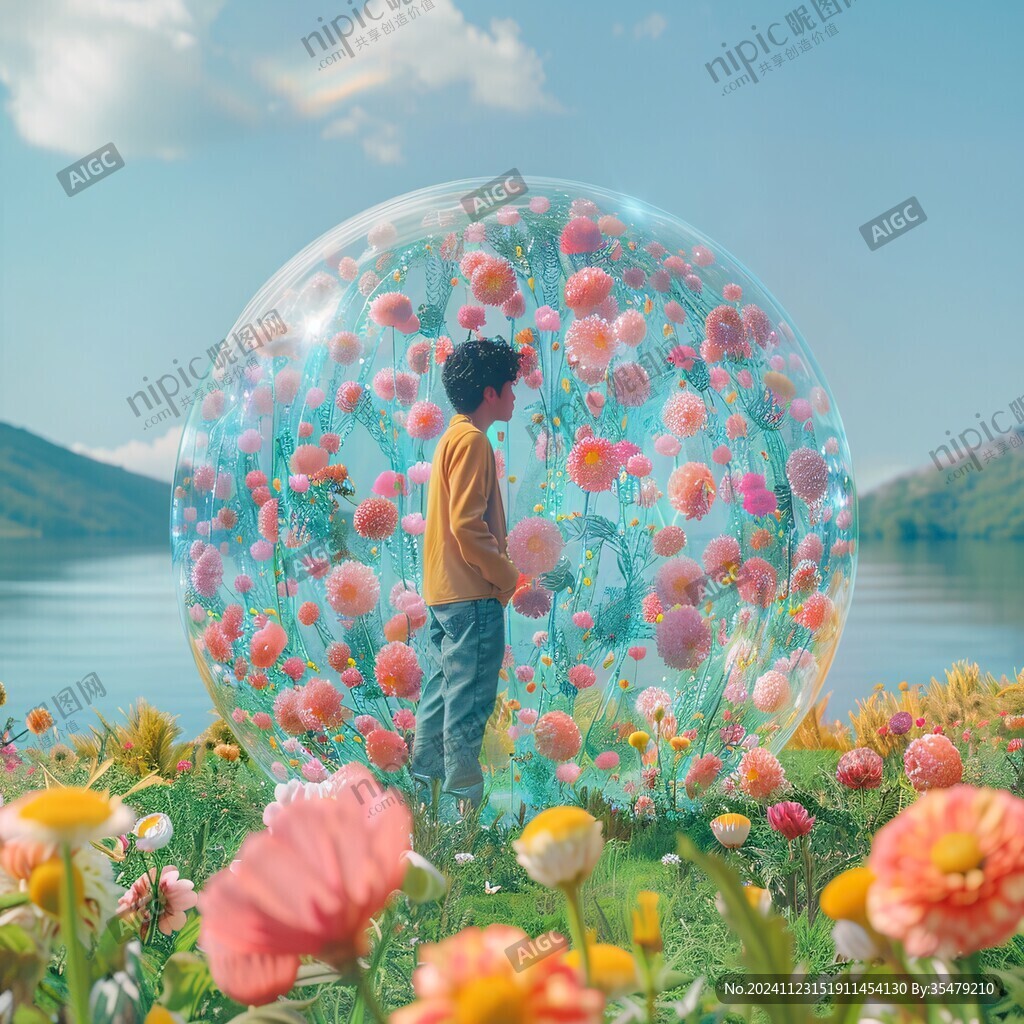网红打卡拍照梦幻场景