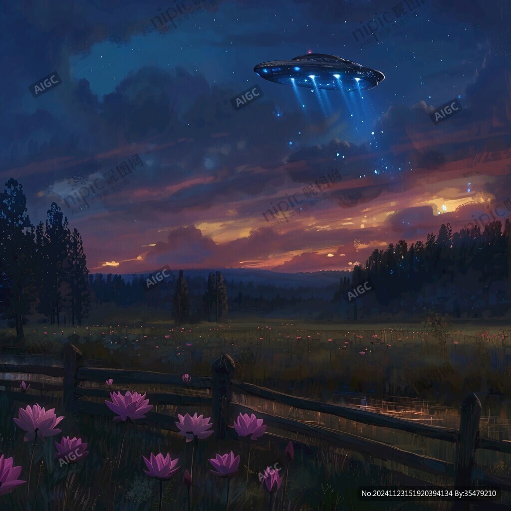 飞碟科幻电影背景